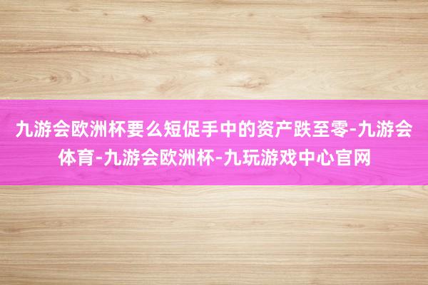 九游会欧洲杯要么短促手中的资产跌至零-九游会体育-九游会欧洲杯-九玩游戏中心官网